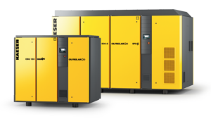 Vijačni kompresorji s suhim delovanjem in vodnim hlajenjem.