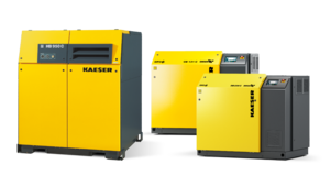 Skupina puhal z vrtljivim batom družbe Kaeser Kompressoren.