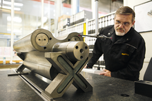 Merjenje vrtljivega bata Omega v Gera