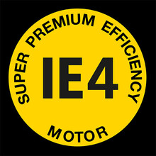 Logotip pogonskega motorja Super Premium Efficiency IE4