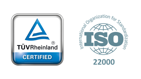 S certifikatom TÜV Rheinland in ISO 22000
