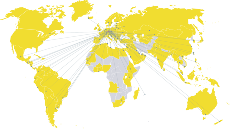 KAESER po vsem svetu – Dobava stisnjenega zraka po vsem svetu